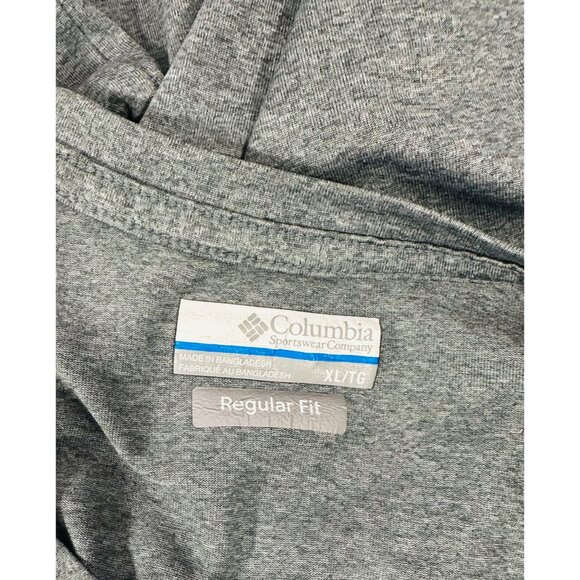 Columbia Mens Omni Wick Regular Fit Heather Gray Cotton T-Shirt Size XL - Picture 10 of 11